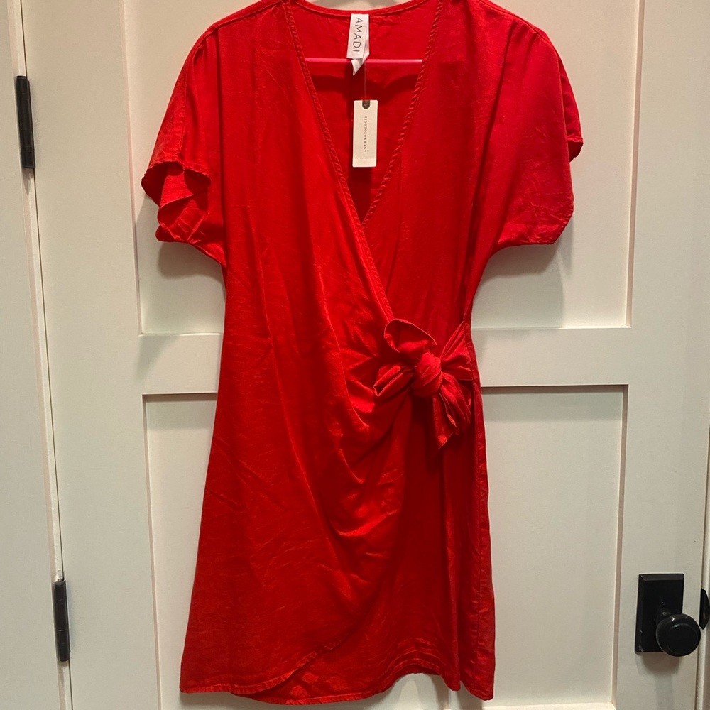 Red Amani Wrap Dress size XS